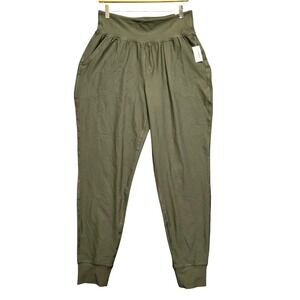 Old Navy Jogger Pants Womens Large Tall Green Powersoft High-Rise Go-Dry Active